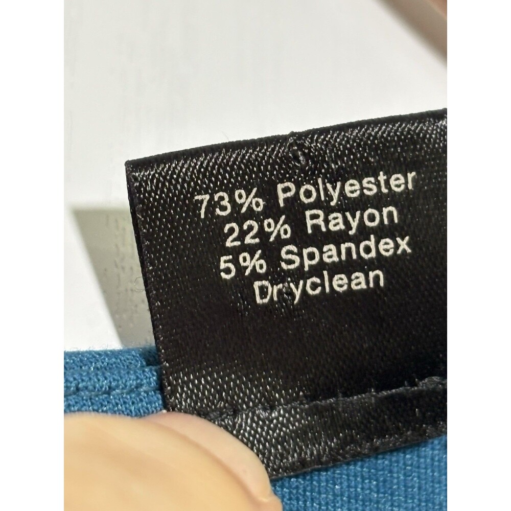 Ann Taylor Sheath Dress Womens 6 Blue Teal Sleeveless Knee Length Stretch Career - Picture 10 of 15